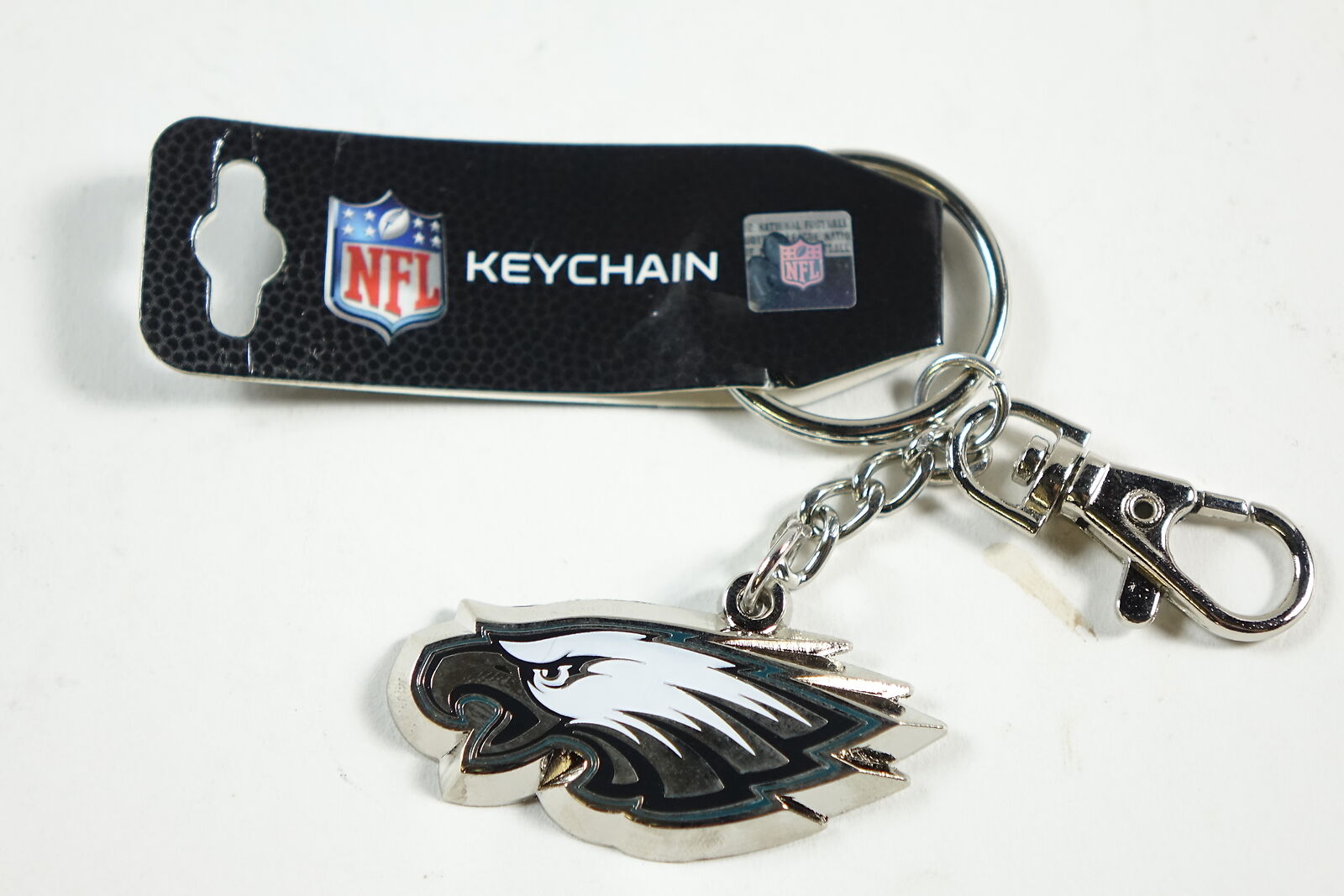 Philadelphia Eagles Silvertone Keychain Zamac Logo